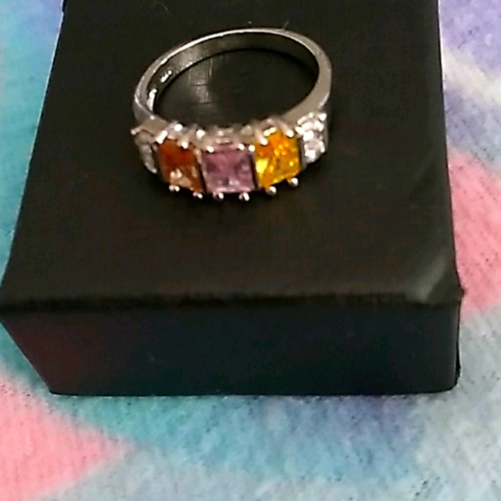 Vintage Variable birthstone ring 925